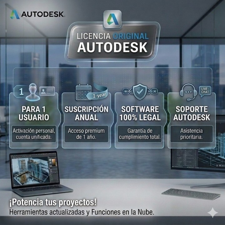 Licencia Autodesk 1 año 1 Usuario